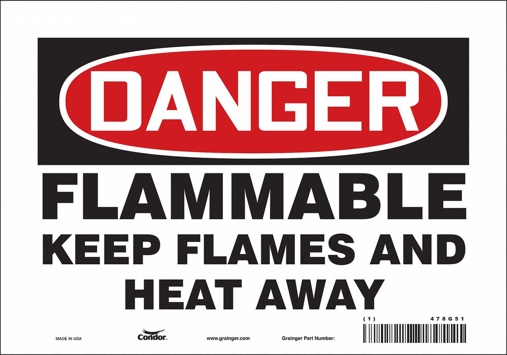 Safety Sign 7 in x 10 in Vinyl