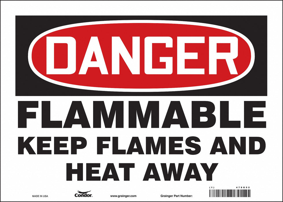 Safety Sign 10 inx14 in Vinyl