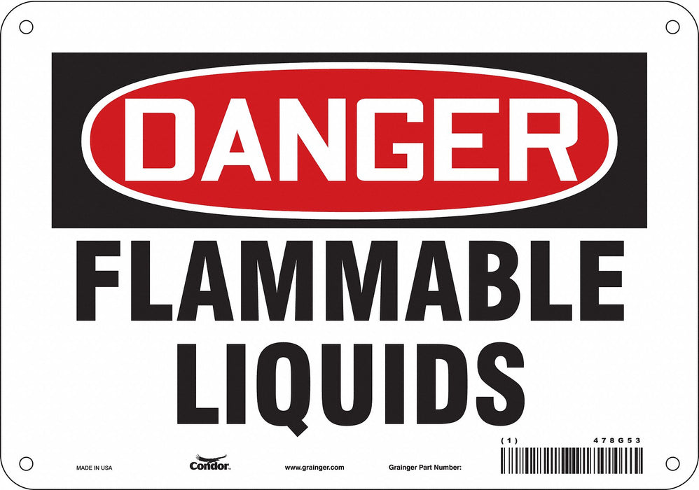 Danger Sign 7 in x 10 in Aluminum