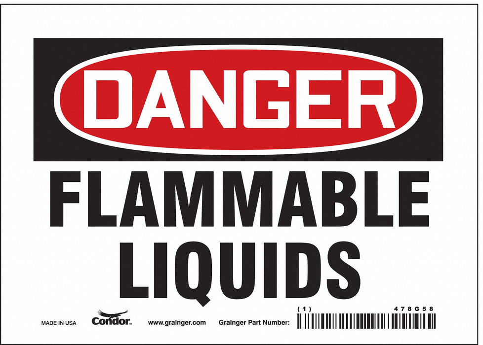 Safety Sign 5 inx7 in Vinyl