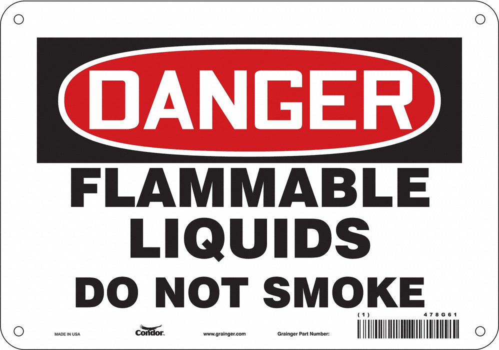 Safety Sign 7 in x 10 in Aluminum