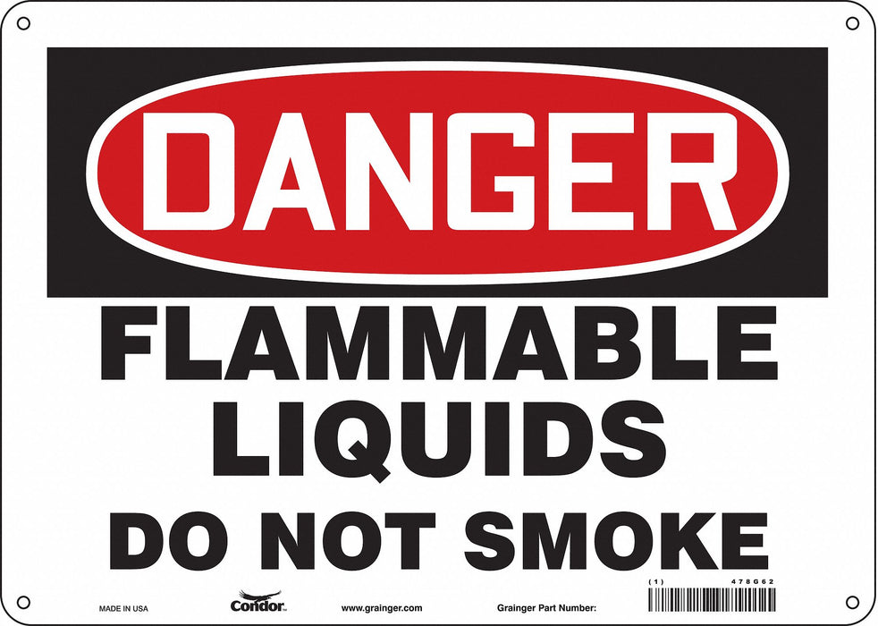 Safety Sign 10 in x 14 in Aluminum