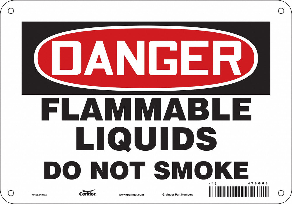 Safety Sign 7 in x 10 in Polyethylene