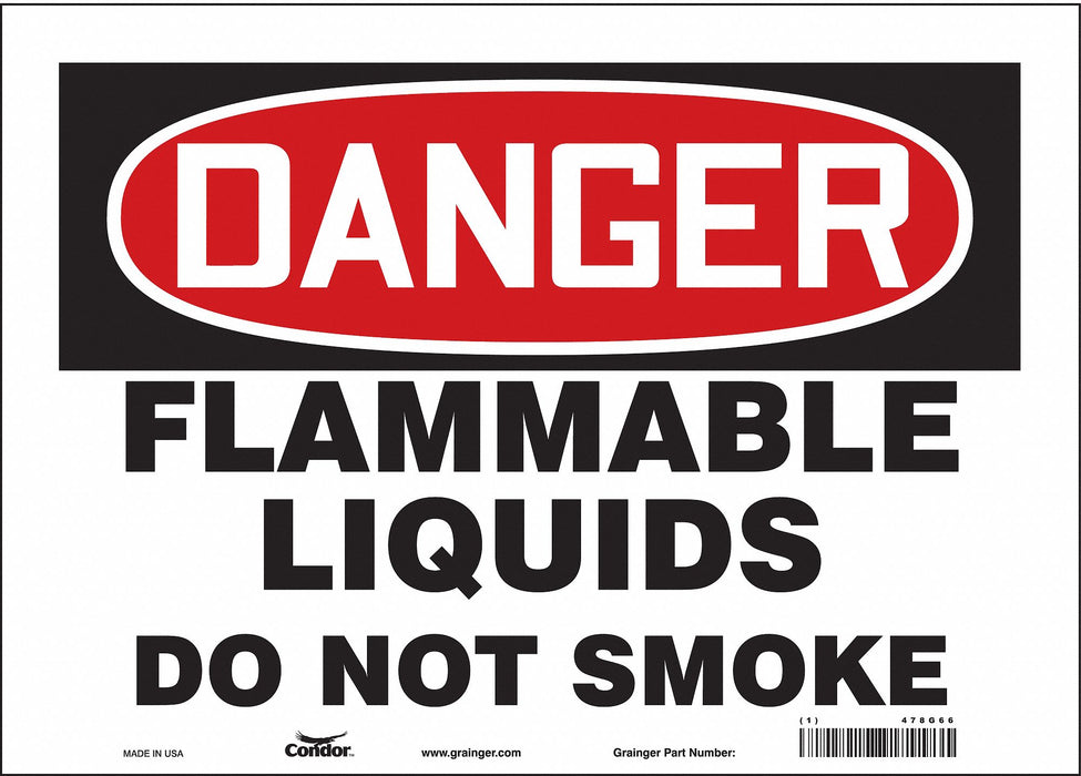 Safety Sign 10 in x 14 in Vinyl