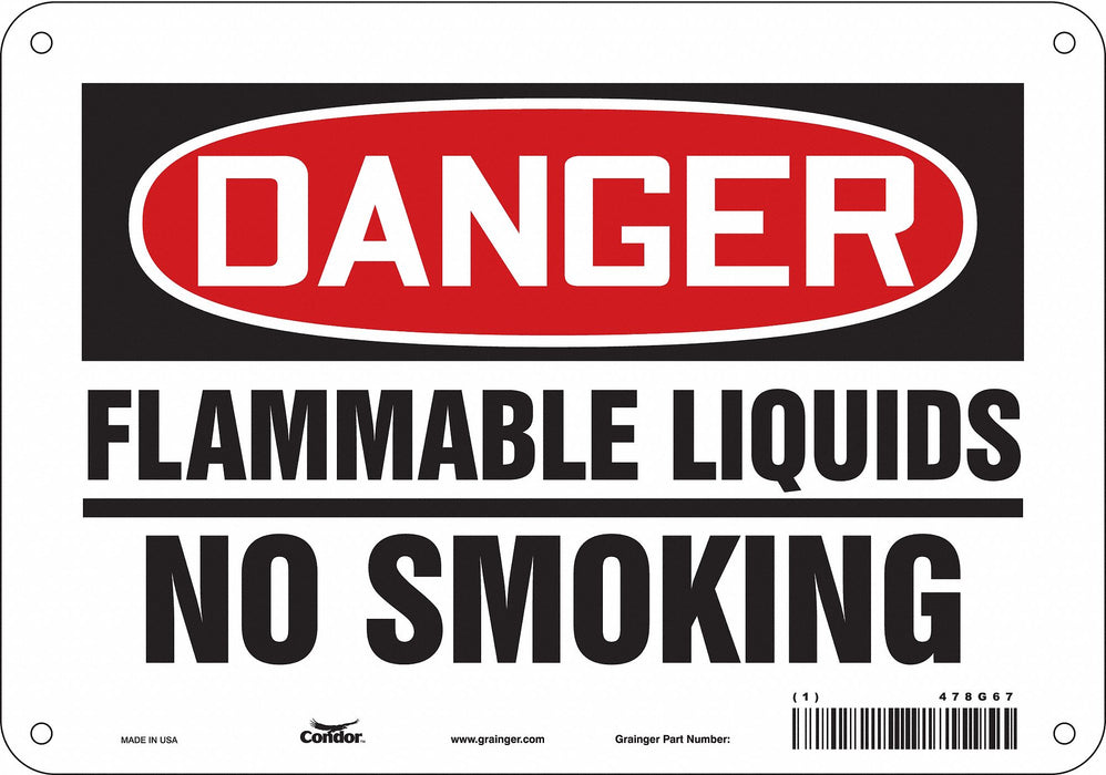 Safety Sign 7 in x 10 in Aluminum