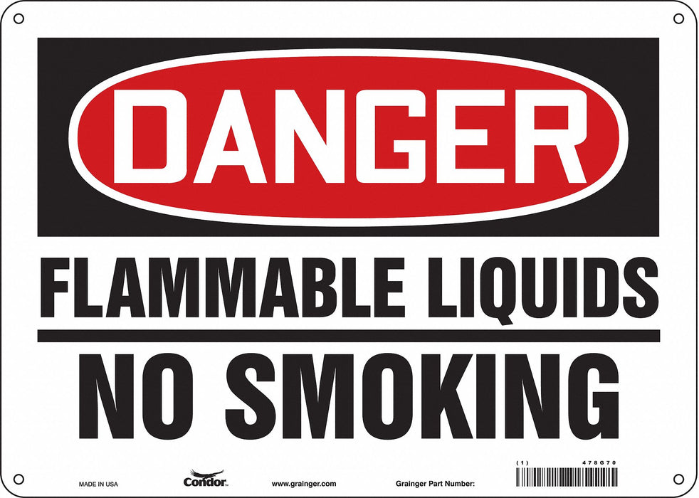 Safety Sign 10 in x 14 in Polyethylene
