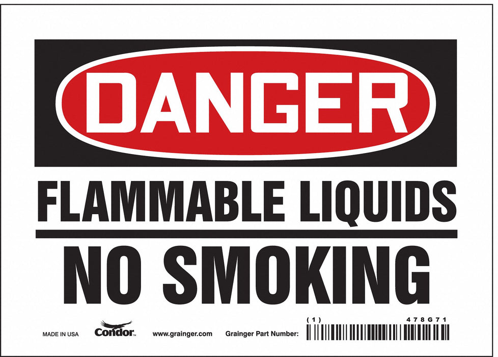 Safety Sign 5 in x 7 in Vinyl