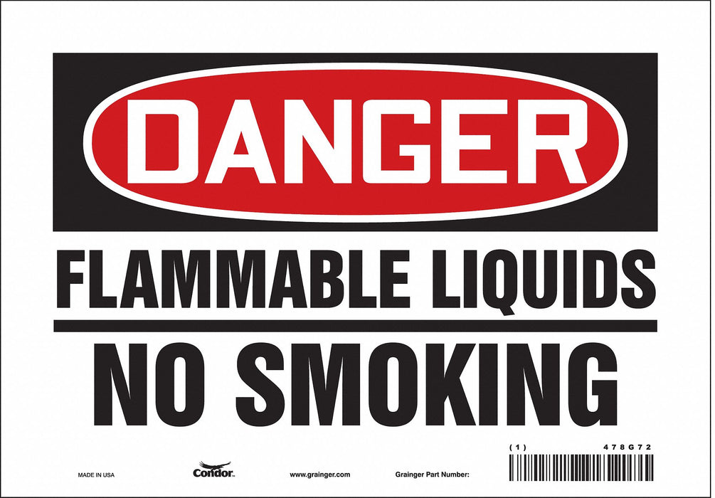 Safety Sign 7 in x 10 in Vinyl