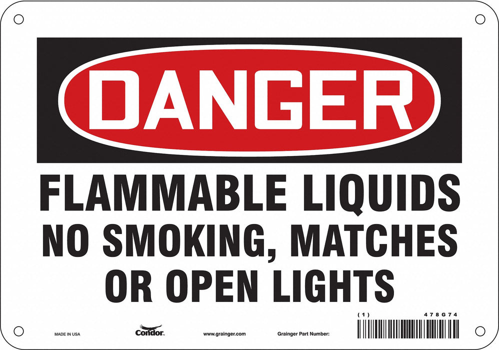 Safety Sign 7 in x 10 in Aluminum