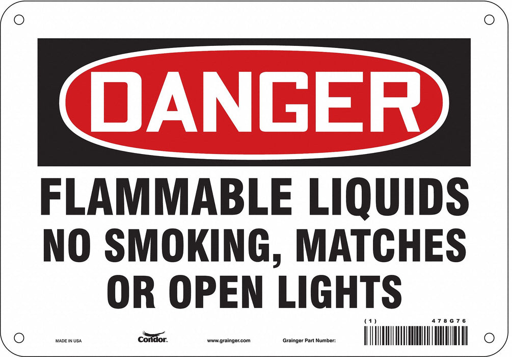 Safety Sign 7 inx10 in Polyethylene