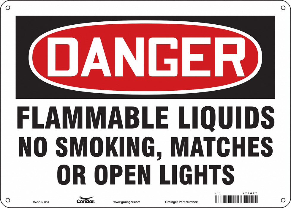 Safety Sign 10 in x 14 in Polyethylene