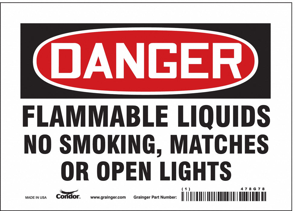 Safety Sign 5 in x 7 in Vinyl