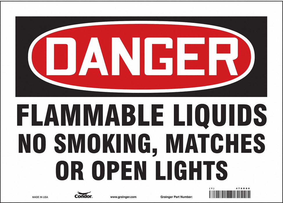 Safety Sign 10 inx14 in Vinyl