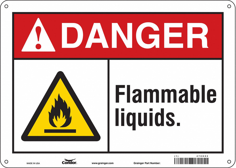 Safety Sign 10 inx14 in Aluminum