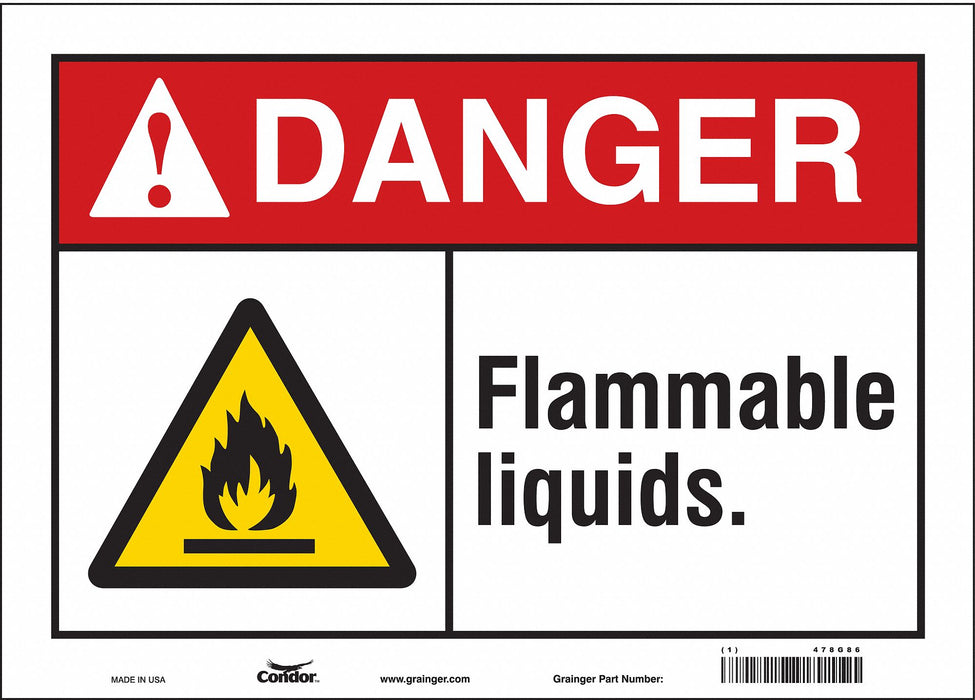 Safety Sign 10 in x 14 in Vinyl