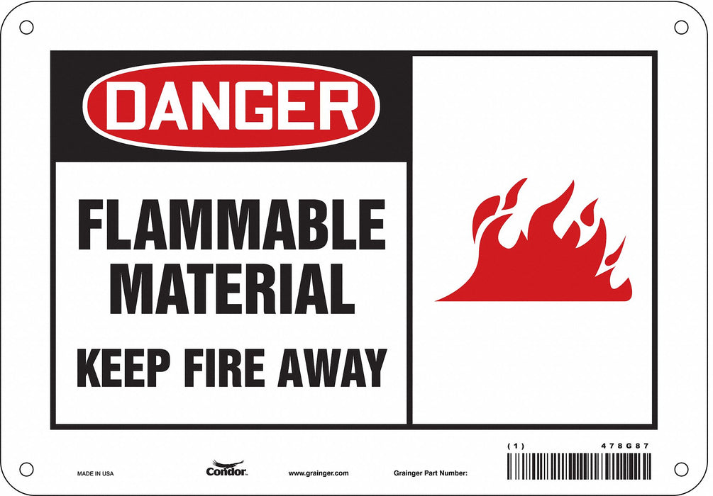 Safety Sign 7 in x 10 in Aluminum