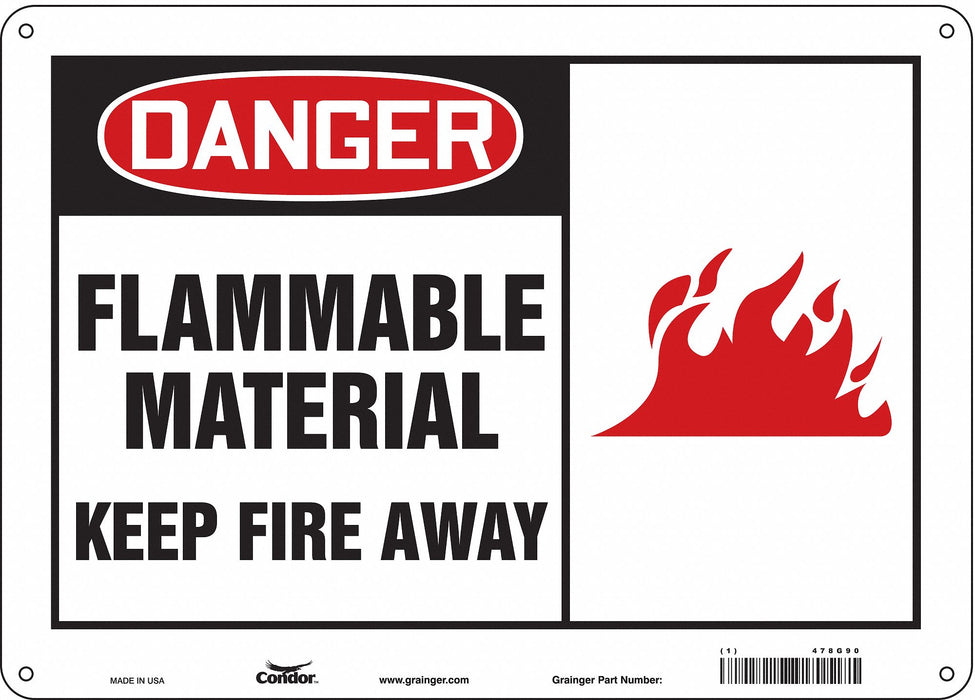 Safety Sign 10 inx14 in Polyethylene