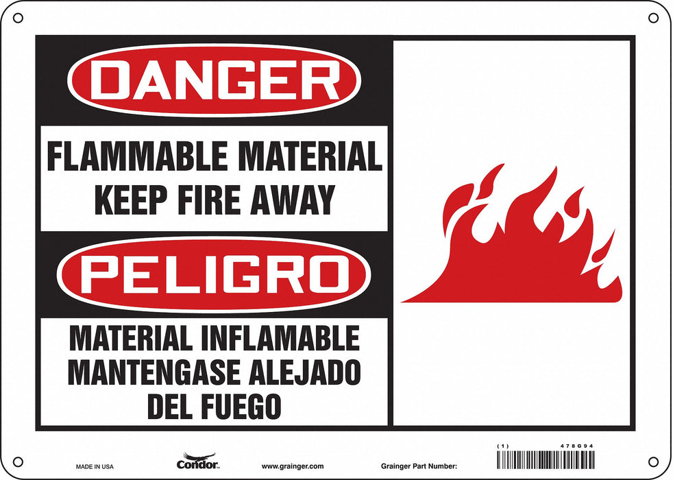Safety Sign 10 in x 14 in Aluminum