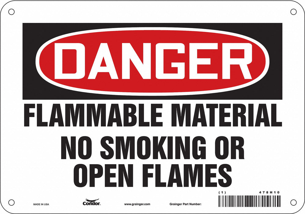 Danger Sign 7 in x 10 in Aluminum