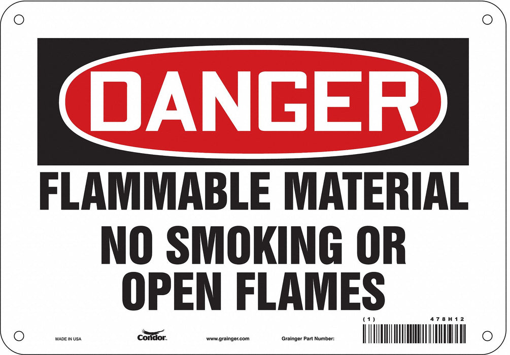 Safety Sign 7 in x 10 in Polyethylene