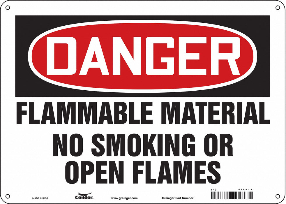 Safety Sign 10 in x 14 in Polyethylene