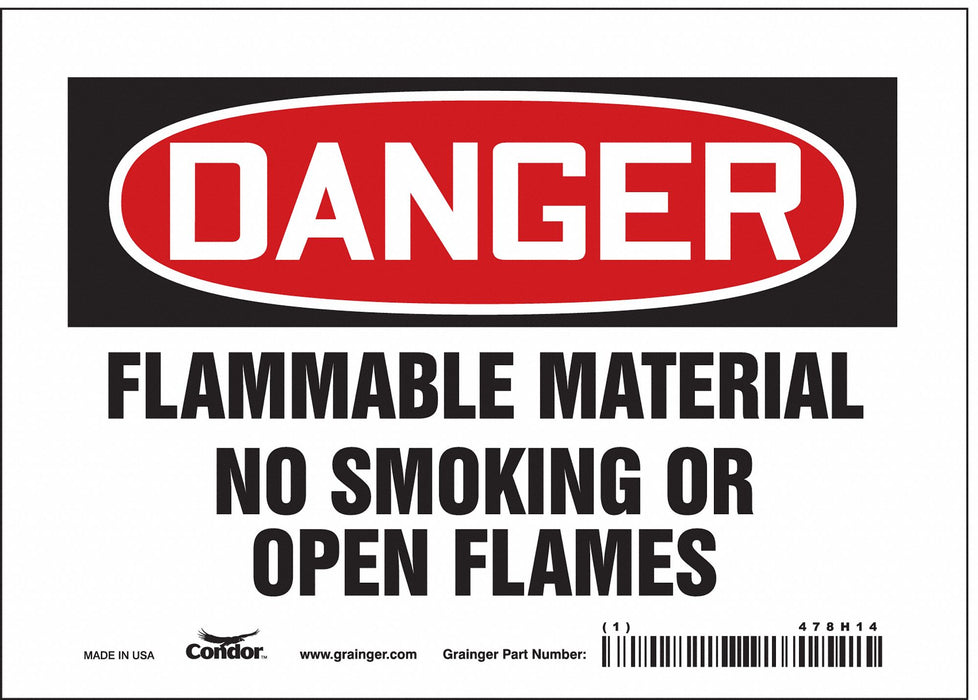 Safety Sign 5 in x 7 in Vinyl