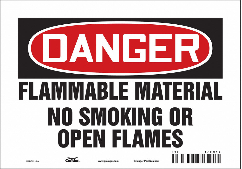 Safety Sign 7 in x 10 in Vinyl