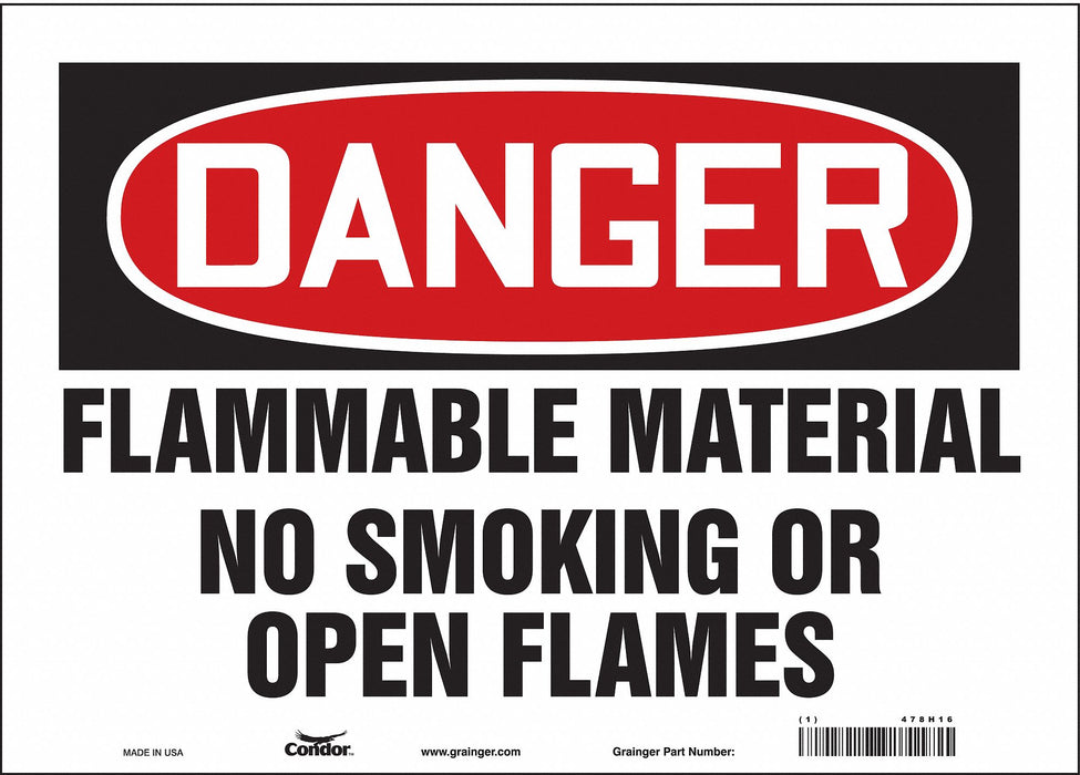 Safety Sign 10 inx14 in Vinyl