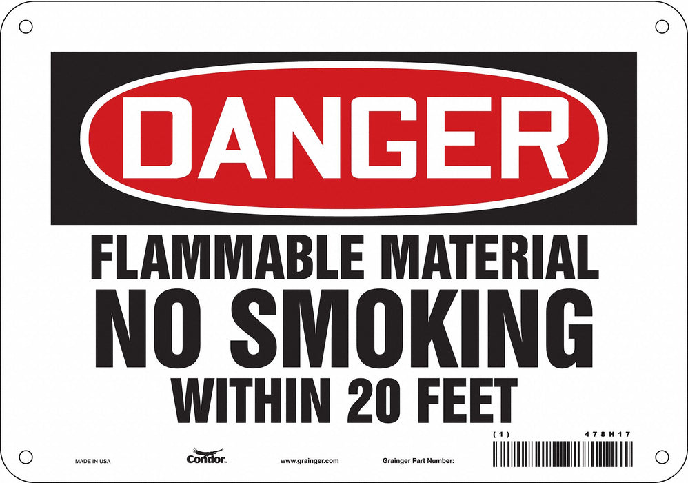 Danger Sign 7 in x 10 in Aluminum