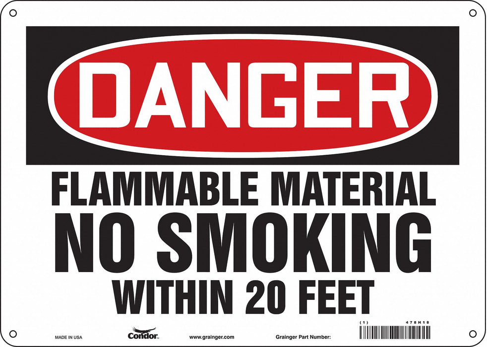 Safety Sign 10 inx14 in Aluminum