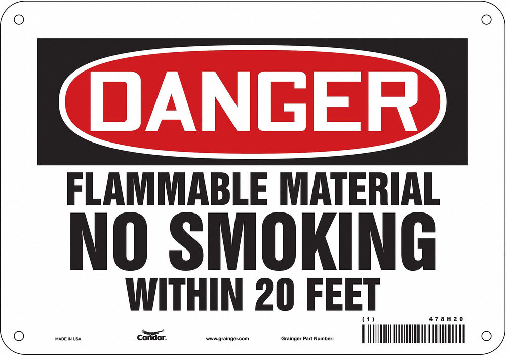 Safety Sign 7 in x 10 in Polyethylene