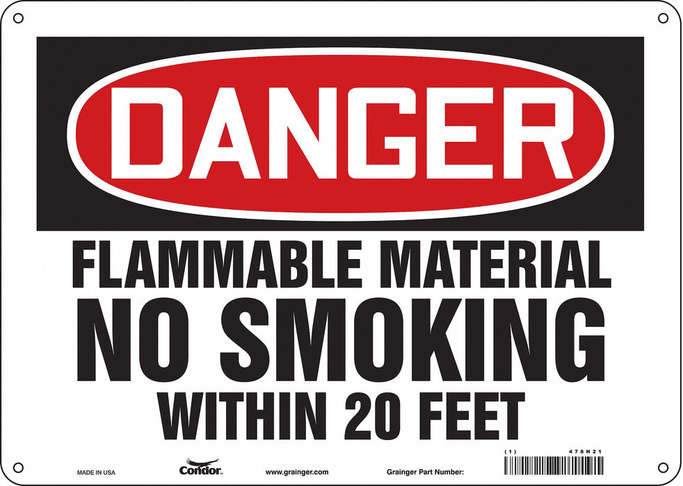 Safety Sign 10 in x 14 in Polyethylene