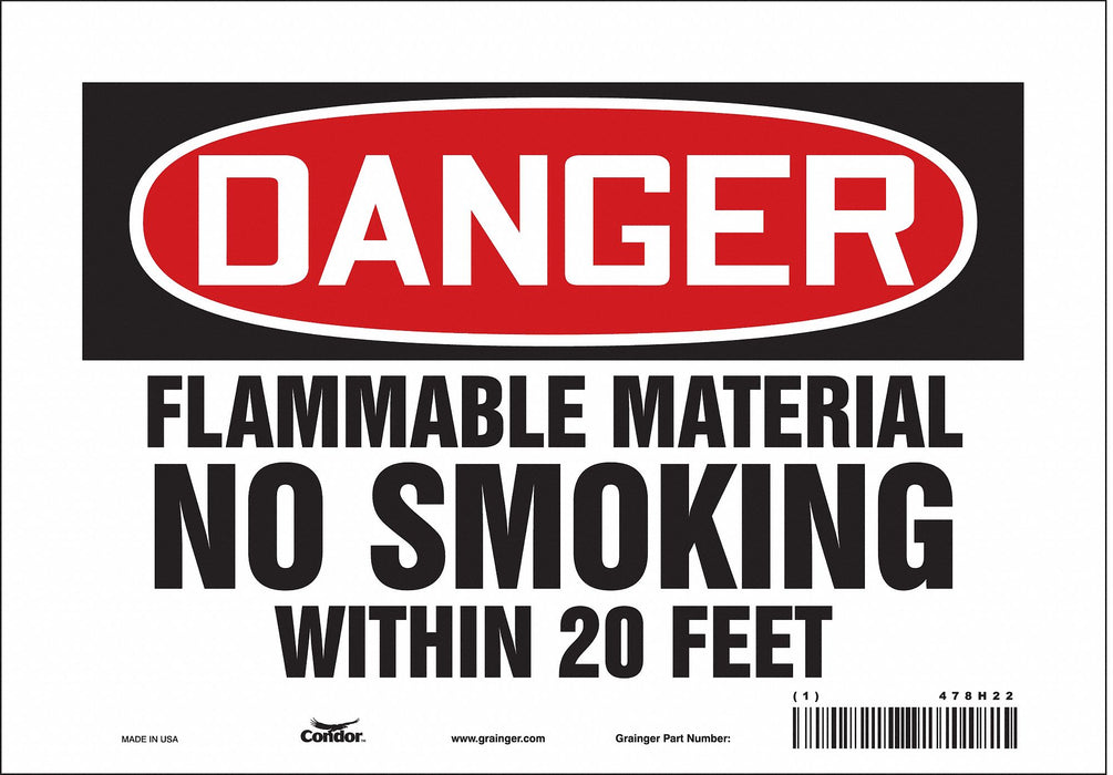 Safety Sign 7 in x 10 in Vinyl