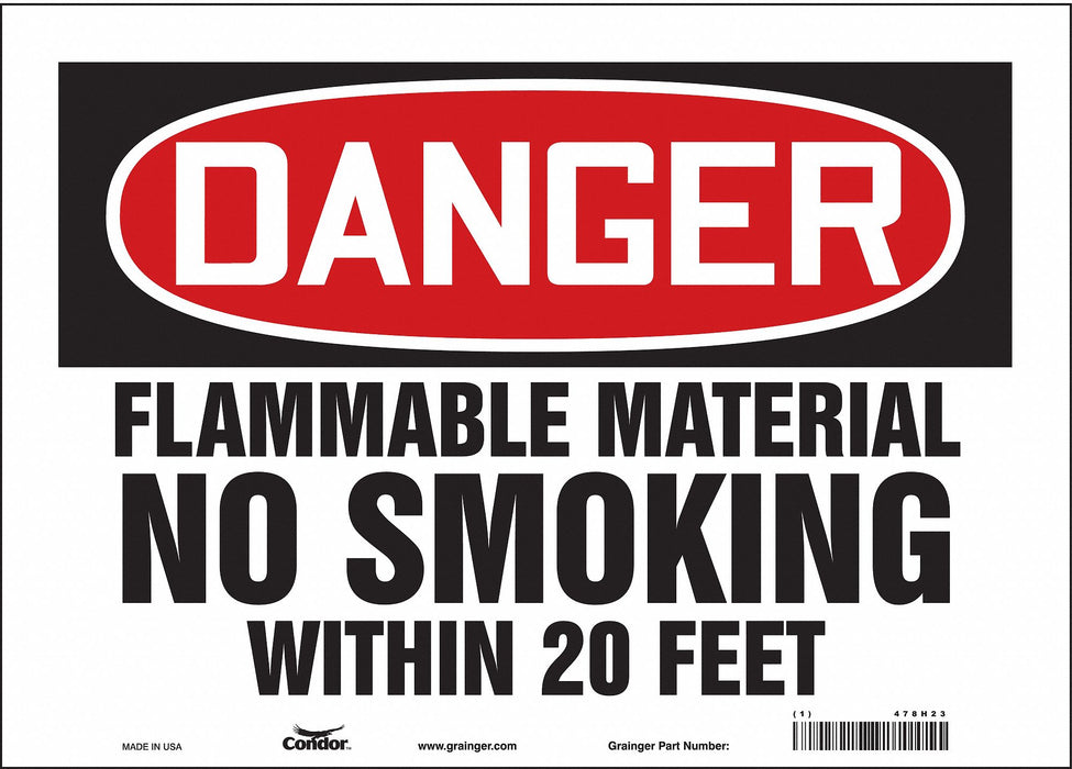Safety Sign 10 in x 14 in Vinyl
