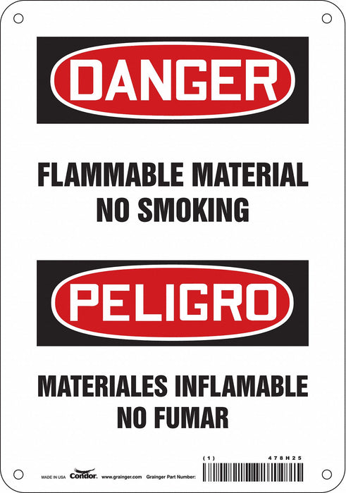 Safety Sign 10 in x 7 in Aluminum
