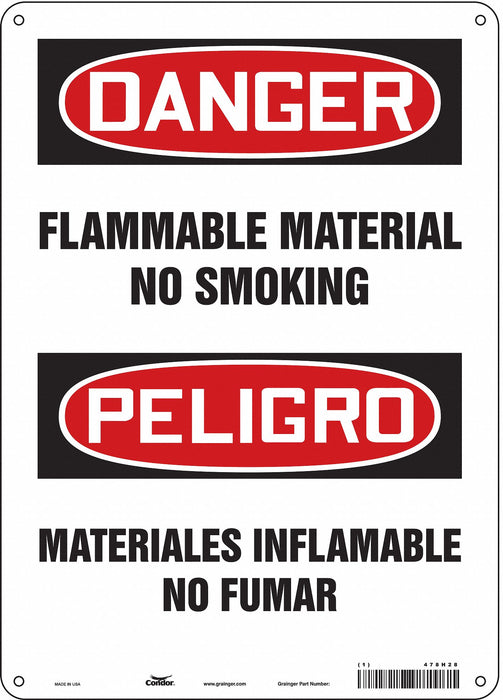 Safety Sign 14 in x 10 in Polyethylene