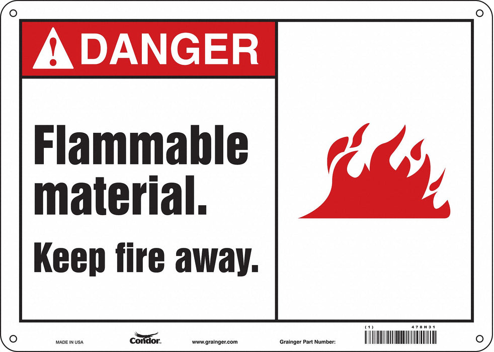 Safety Sign 10 inx14 in Aluminum