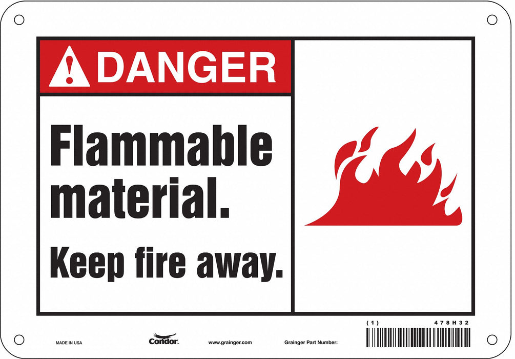 Safety Sign 7 inx10 in Polyethylene