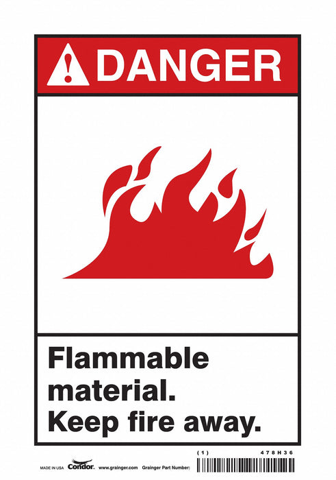 Safety Sign 10 inx7 in Vinyl