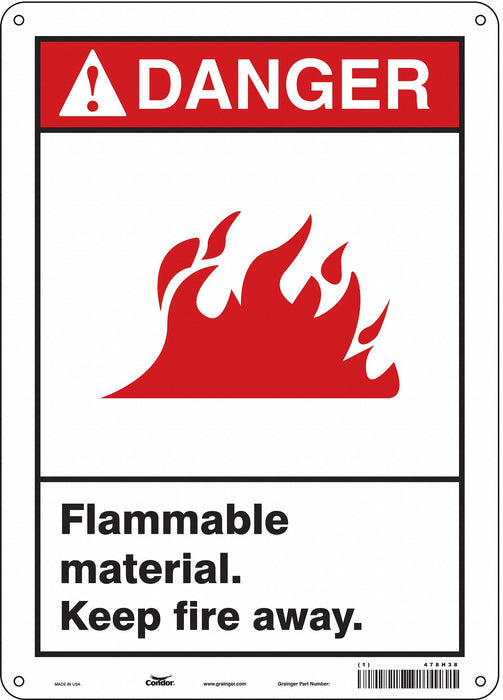 Safety Sign 14 in x 10 in Aluminum