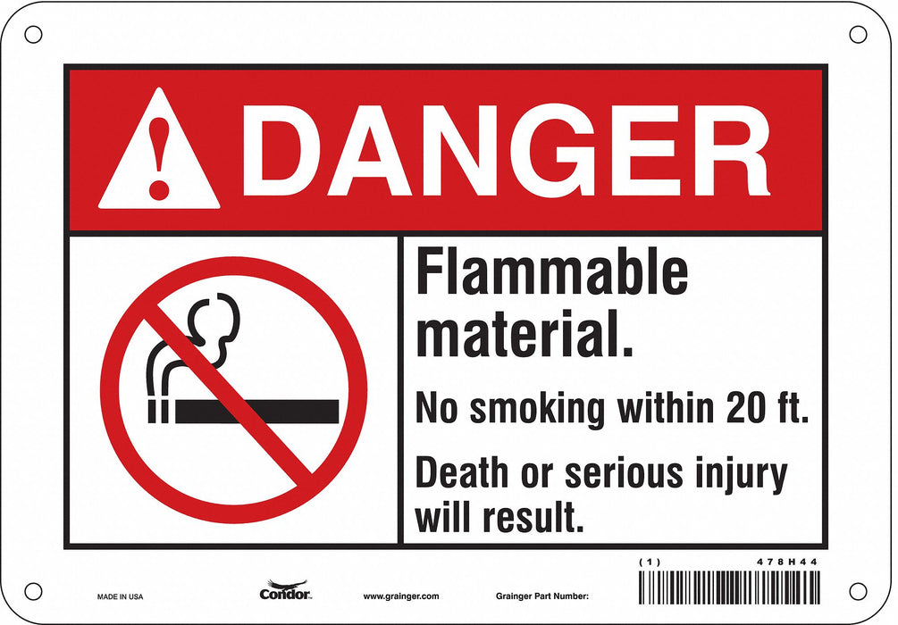 Safety Sign 7 in x 10 in Polyethylene