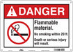 Safety Sign 10 in x 14 in Polyethylene