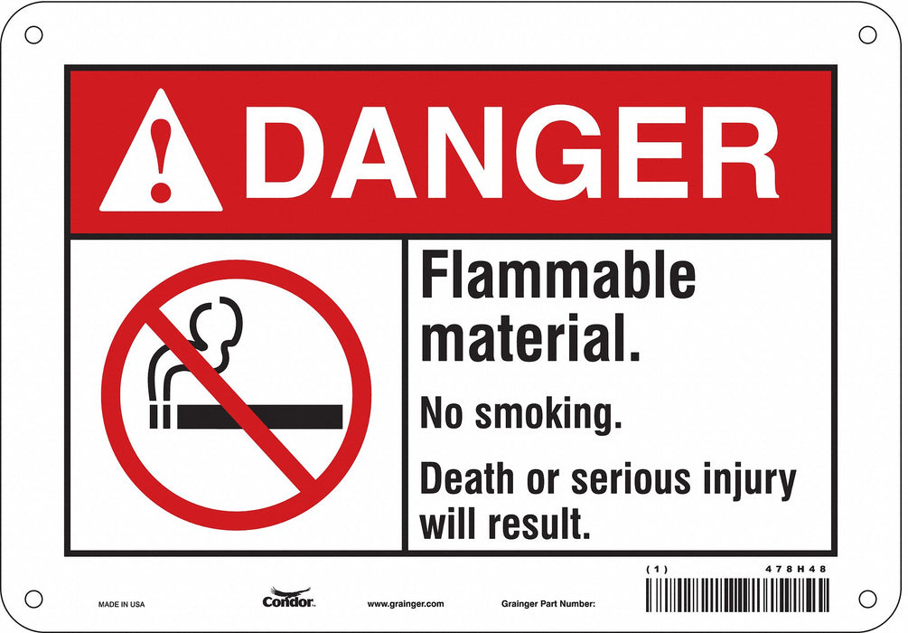 Safety Sign 7 in x 10 in Aluminum