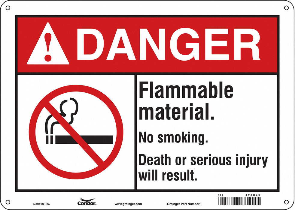 Safety Sign 10 inx14 in Aluminum