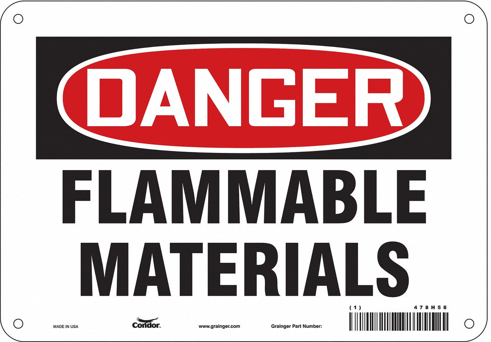 J6928 Safety Sign 7 inx10 in Polyethylene