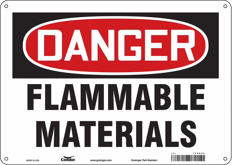 J6928 Safety Sign 10 inx14 in Polyethylene