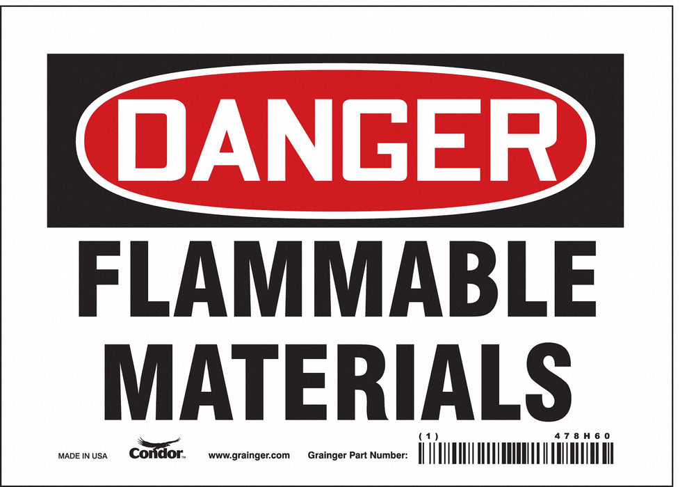 J6928 Safety Sign 5 inx7 in Vinyl