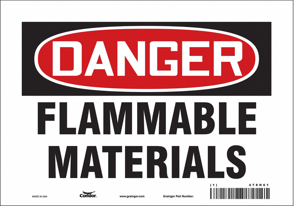 J6928 Safety Sign 7 inx10 in Vinyl