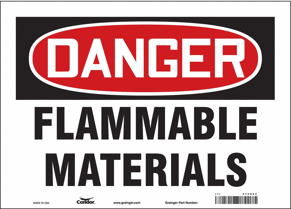 J6928 Safety Sign 10 inx14 in Vinyl