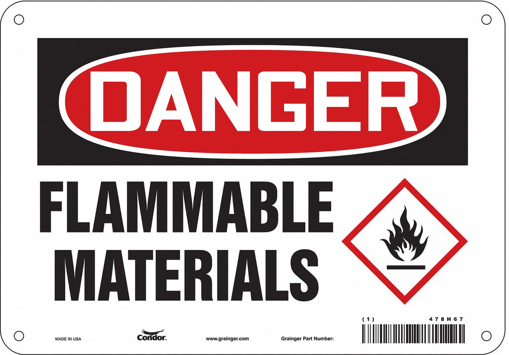 Safety Sign 7 inx10 in Polyethylene